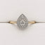 Pear Cut Diamond Double Halo Ring in 18ct Yellow and White Gold