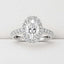 1.50ct Oval Cut Diamond Halo Engagement Ring in 18ct White Gold