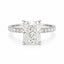 4.07ct Radiant Cut Lab Grown Diamond Engagement Ring in 14ct White Gold
