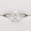 3.22ct Radiant Cut Lab Grown Diamond Hidden Halo Ring in Platinum