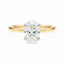 2.01ct Oval Cut Lab Grown Diamond Solitaire Ring in 18ct Yellow and White Gold