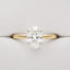2.01ct Oval Cut Lab Grown Diamond Solitaire Ring in 18ct Yellow and White Gold