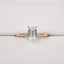 18ct Yellow Gold Emerald Lab Diamond Engagement Ring with Hidden Halo & Diamond Band
