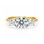 2.00ct Round Brilliant Cut Lab Grown Diamond Trilogy Ring in 18ct Yellow and White Gold