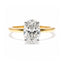 2.01ct Oval Cut Lab Grown Diamond Hidden Halo Ring in 18ct Yellow and White Gold
