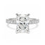4.03ct Radiant Cut Lab Grown Diamond Hidden Halo Ring in Platinum