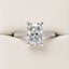 4.03ct Radiant Cut Lab Grown Diamond Hidden Halo Ring in Platinum