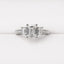2.01ct Emerald Cut Laboratory-Grown Diamond Trilogy Engagement Ring in 14ct White Gold