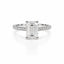 2.00ct Emerald Cut Laboratory-Grown Diamond Hidden Halo Engagement Ring in 14ct White Gold