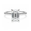 2.01ct Emerald Cut Diamond Hidden Halo Ring in Platinum