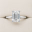 2.01ct Emerald Cut Diamond Hidden Halo Ring in Platinum