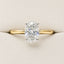 2.02ct Oval Cut Lab Grown Diamond Hidden Halo Ring in 18ct Yellow and White Gold