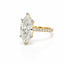 3.00ct Marquise Cut Lab Grown Diamond Hidden Halo Ring in 14ct Yellow Gold