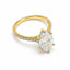 3.00ct Marquise Cut Lab Grown Diamond Hidden Halo Ring in 14ct Yellow Gold