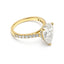 3.00ct Pear Cut Lab Grown Diamond Hidden Halo Ring in 14ct Yellow Gold