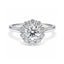 0.70ct Round Brilliant Cut Diamond Halo Ring in 18ct White Gold