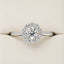 0.70ct Round Brilliant Cut Diamond Halo Ring in 18ct White Gold