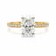 2.09ct Oval Cut Lab Grown Diamond Engagement Ring in 18ct Yellow and White Gold