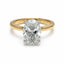 3.07ct Oval Lab Grown Diamond Hidden Halo Ring in 18ct Yellow Gold
