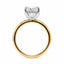 3.07ct Oval Lab Grown Diamond Hidden Halo Ring in 18ct Yellow Gold
