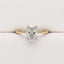 3.07ct Oval Lab Grown Diamond Hidden Halo Ring in 18ct Yellow Gold