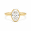2.00ct Oval Lab Grown Diamond Bezel Set Engagement Ring in 18ct Yellow Gold