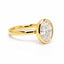 2.00ct Oval Lab Grown Diamond Bezel Set Engagement Ring in 18ct Yellow Gold