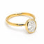 2.00ct Oval Lab Grown Diamond Bezel Set Engagement Ring in 18ct Yellow Gold