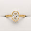 2.00ct Oval Lab Grown Diamond Bezel Set Engagement Ring in 18ct Yellow Gold