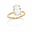 5.00ct Oval Lab Grown Diamond Solitaire Ring in 18ct Yellow Gold