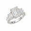8.50ct Lab Grown Emerald Cut Diamond Ring in 14ct White Gold