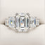 8.50ct Lab Grown Emerald Cut Diamond Ring in 14ct White Gold
