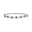 18ct White Gold Blue Sapphire and Diamond Bangle