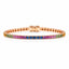 6.89ct Rainbow Sapphire Tennis Bracelet in 9ct Rose Gold