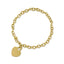Yellow gold heart bracelet