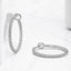 18ct White Gold Diamond Huggie Earrings