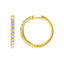 9ct Yellow Gold Diamond Hoop Earrings (24.9mm)