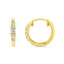 9ct Yellow Gold Diamond Hoop Earrings (13.9mm)