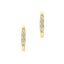 9ct Yellow Gold Diamond Hoop Earrings (13.9mm)