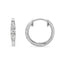 9ct White Gold Diamond Hoop Earrings (13.9mm)