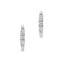 9ct White Gold Diamond Hoop Earrings (13.9mm)