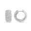 18ct White Gold Diamond Huggie Earrings