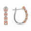 0.69ct Pink Diamond Hoop Earrings in White Gold