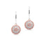 18ct White & Rose Gold Argyle Pink Diamond Double Halo Drop Earrings