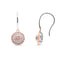 18ct White & Rose Gold Argyle Pink Diamond Double Halo Drop Earrings