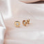 Yellow Gold Diamond Star Studs