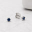 18ct White Gold Australian Sapphire Stud Earrings