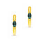 9ct Yellow Gold Teal Sapphire Huggie Earrings