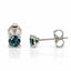0.68ct Australian Blue Sapphire Stud Earrings in 9ct White Gold