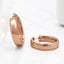 9ct Rose Gold Half Round Hoop Earrings
